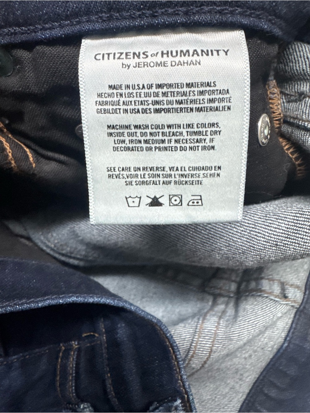 Citizens of Humanity Rocket Crop High Rise Skinny Ankle Jeans 28 Dark Wash - Picture 7 of 8